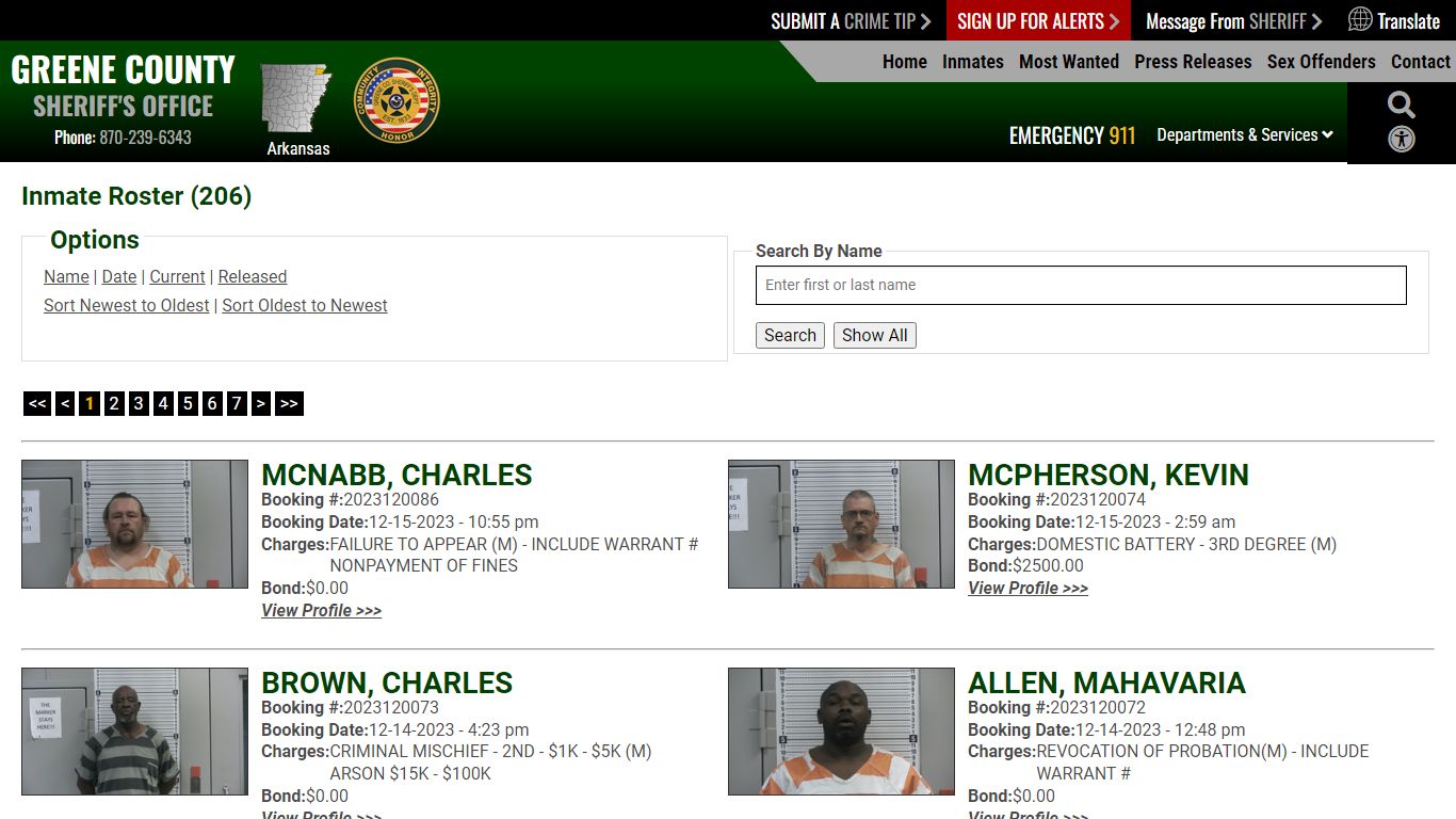 Inmate Roster - Current Inmates Booking Date Descending - Greene County ...